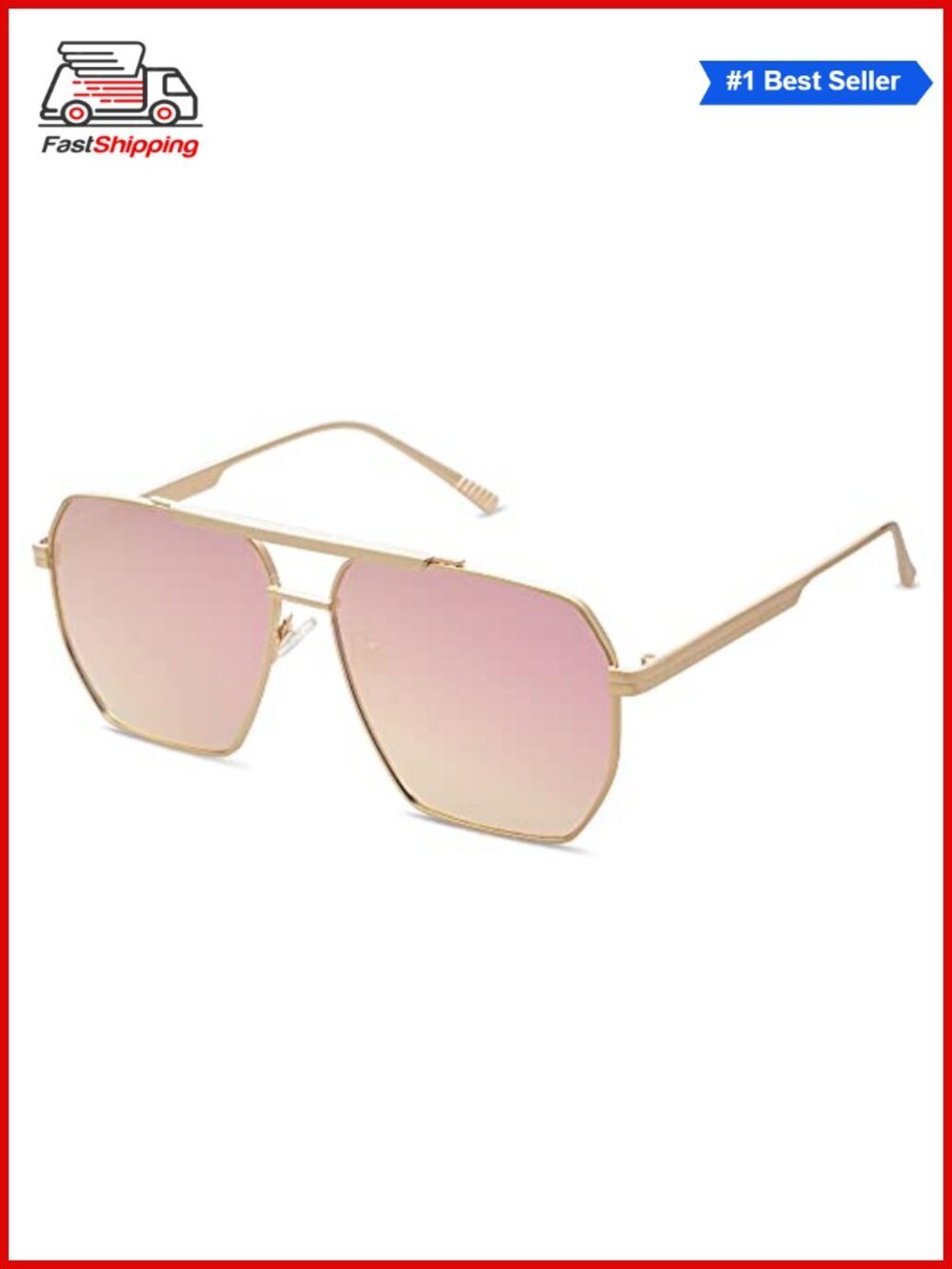 ✨ Retro Oversized Square Polarized Sunglasses Unisex Full Frame UV400